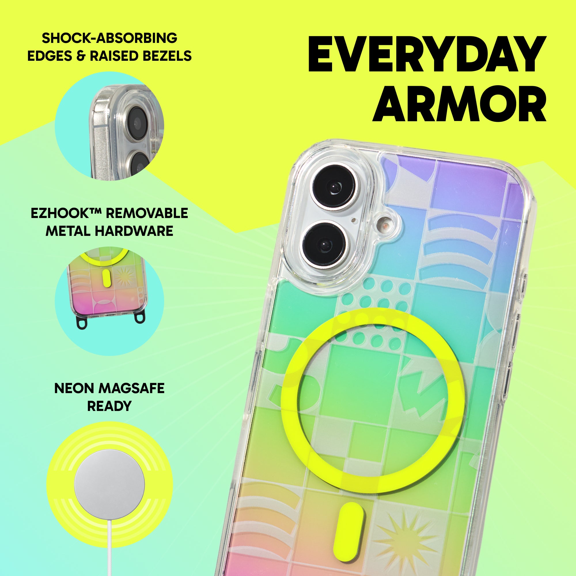 Freehand Case for iPhone 16 -  MagSafe & Shockproof Protection w EZ Hook