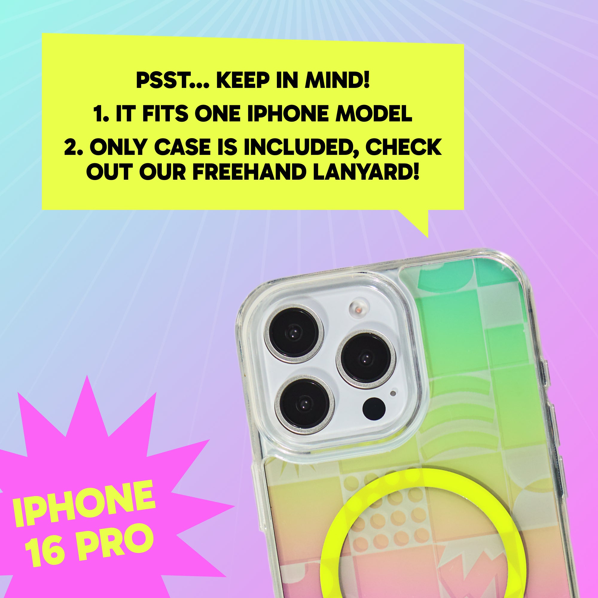 Freehand Case for iPhone 16 Pro -  MagSafe & Shockproof Protection w EZ Hook