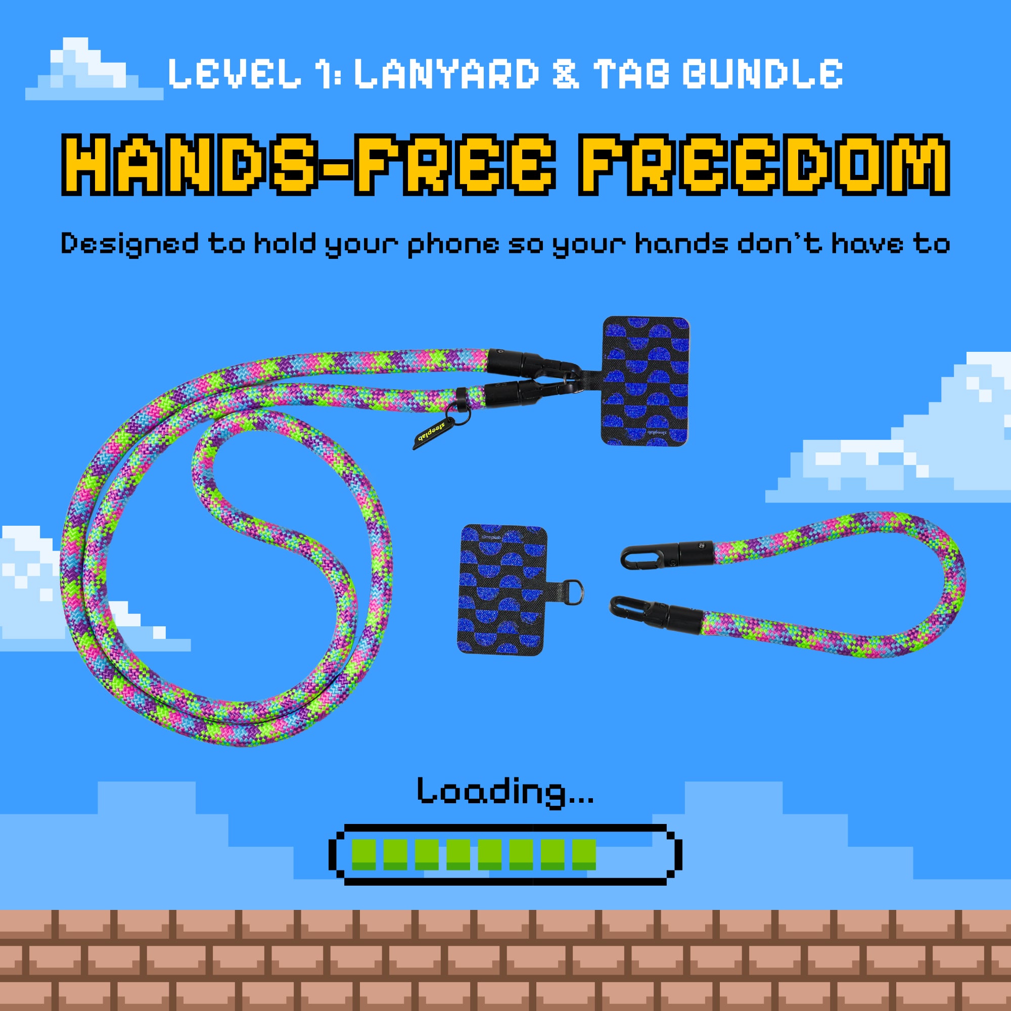 Freehand GoKit LS - Crossbody Lanyard + Wrist Lanyard + Phone Tabs Bundle