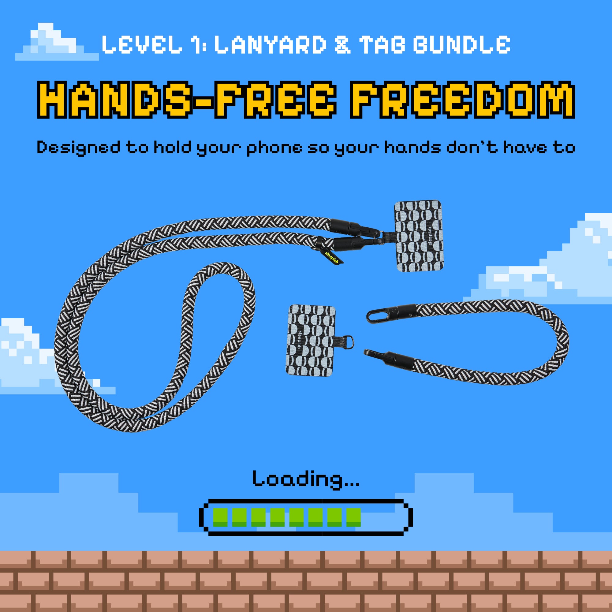 Freehand GoKit LS - Crossbody Lanyard + Wrist Lanyard + Phone Tabs Bundle