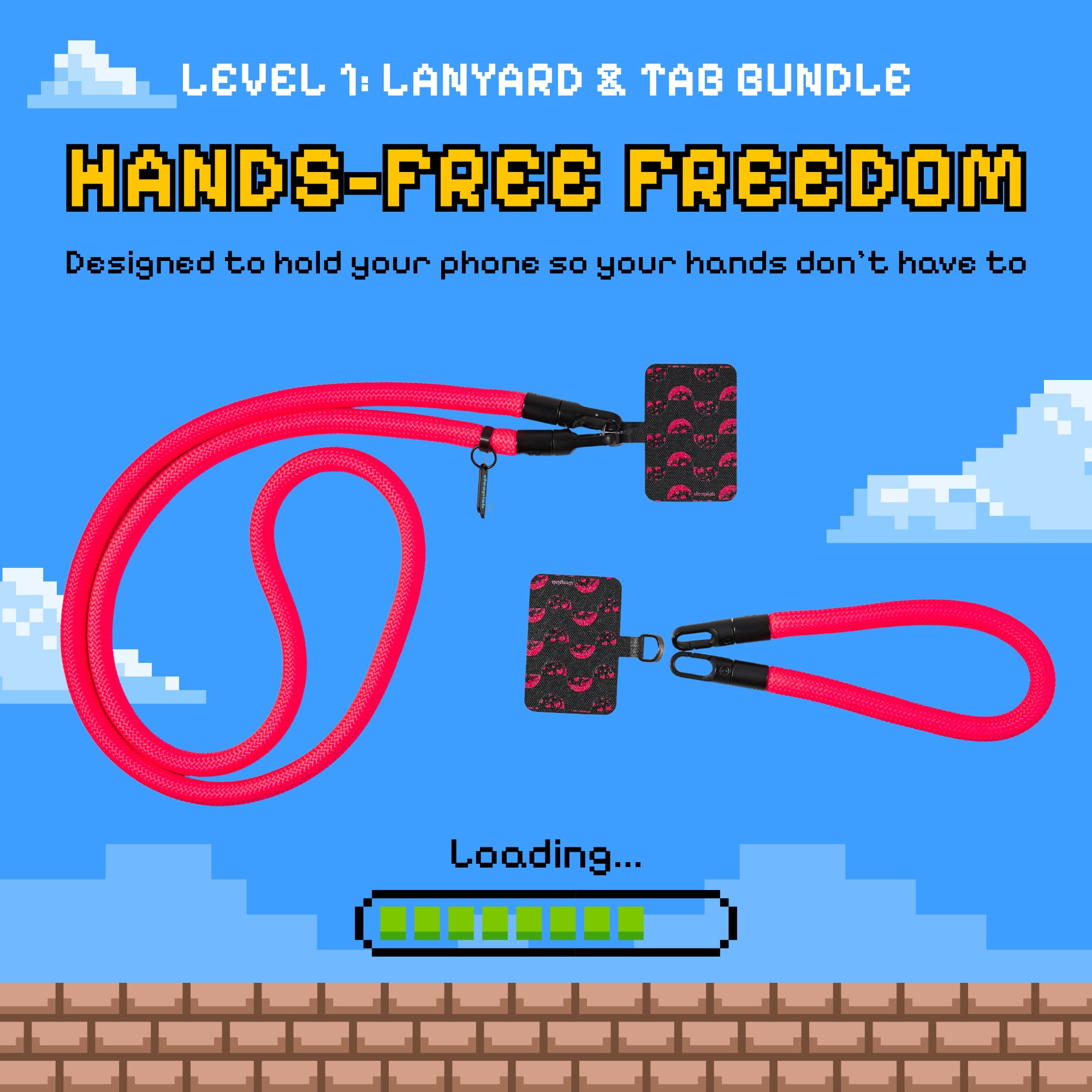 Freehand GoKit LS - Crossbody Lanyard + Wrist Lanyard + Phone Tabs Bundle