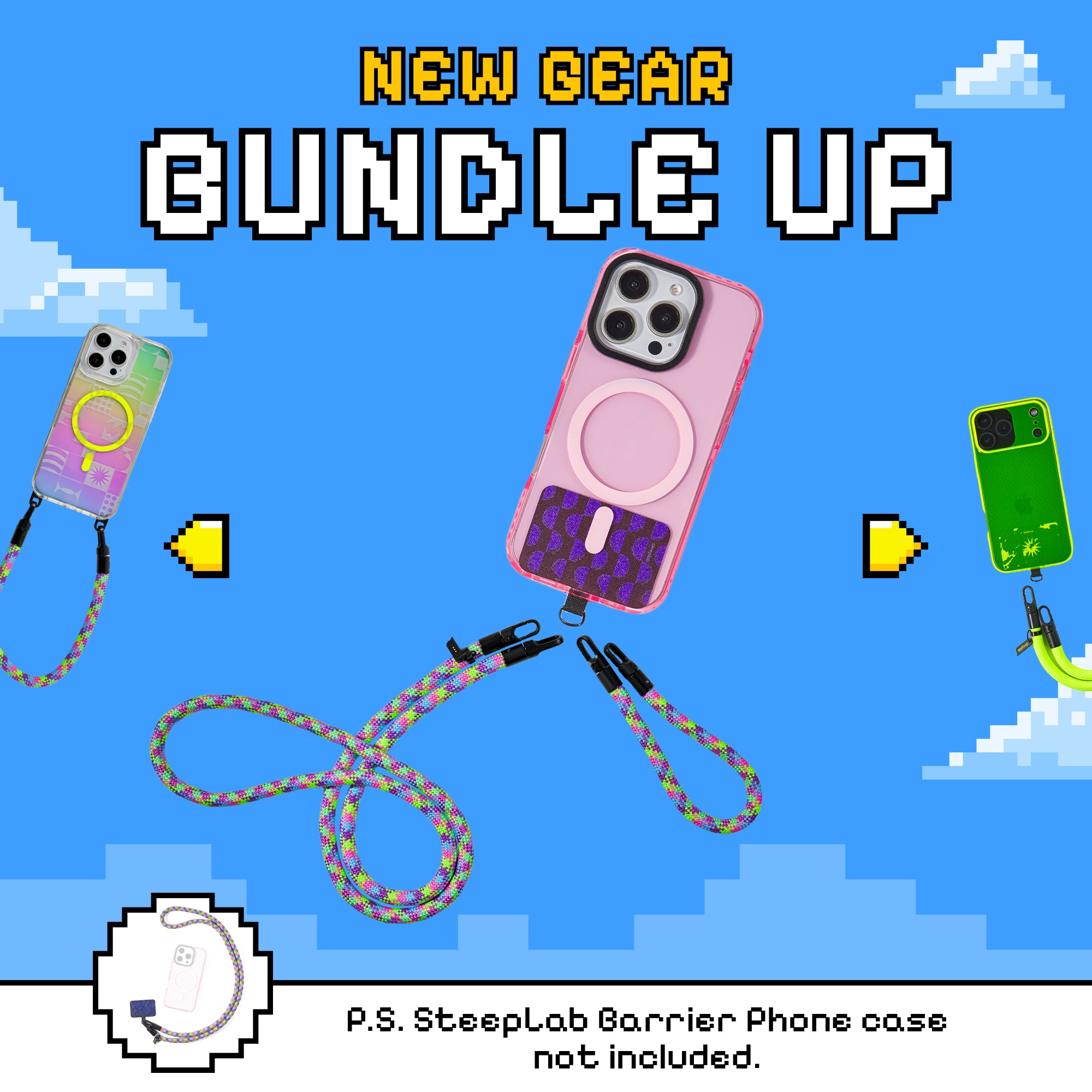 Freehand GoKit LS - Crossbody Lanyard + Wrist Lanyard + Phone Tabs Bundle