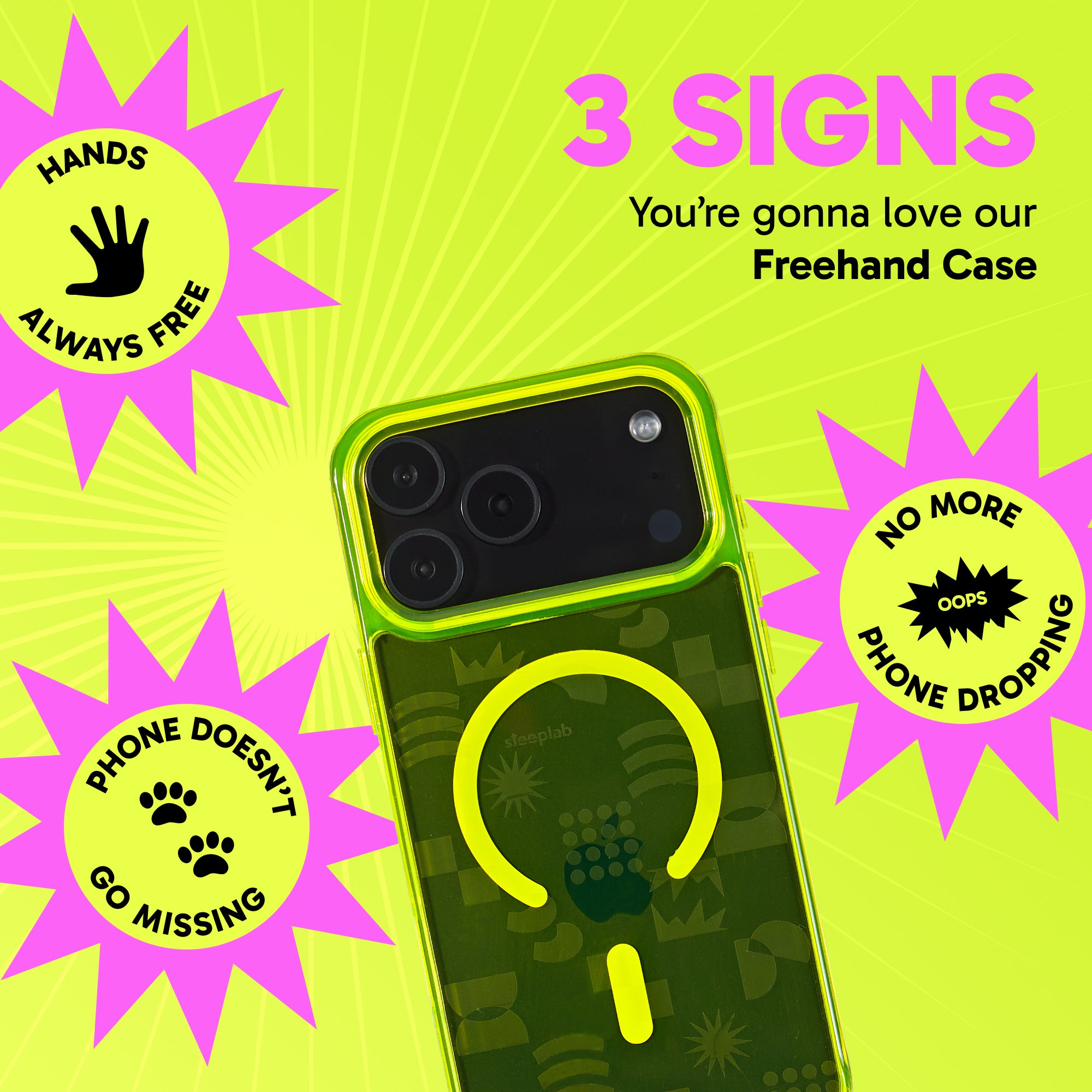 Freehand Case for iPhone 17 Pro -  MagSafe & Shockproof Protection w EZ Hook