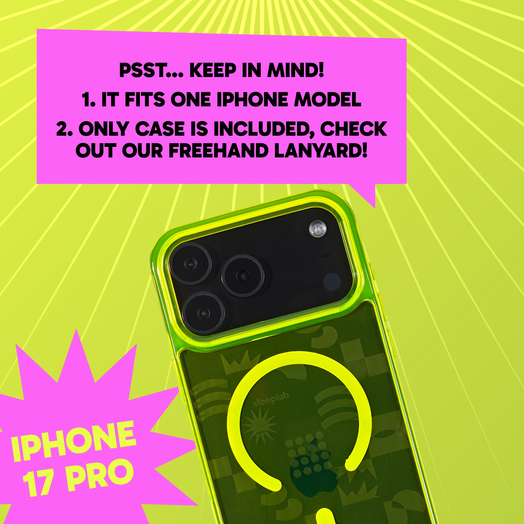 Freehand Case for iPhone 17 Pro -  MagSafe & Shockproof Protection w EZ Hook