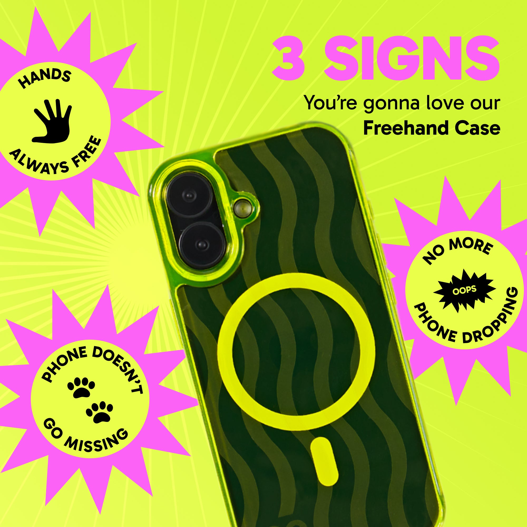 Freehand Case for iPhone 17 -  MagSafe & Shockproof Protection w EZ Hook