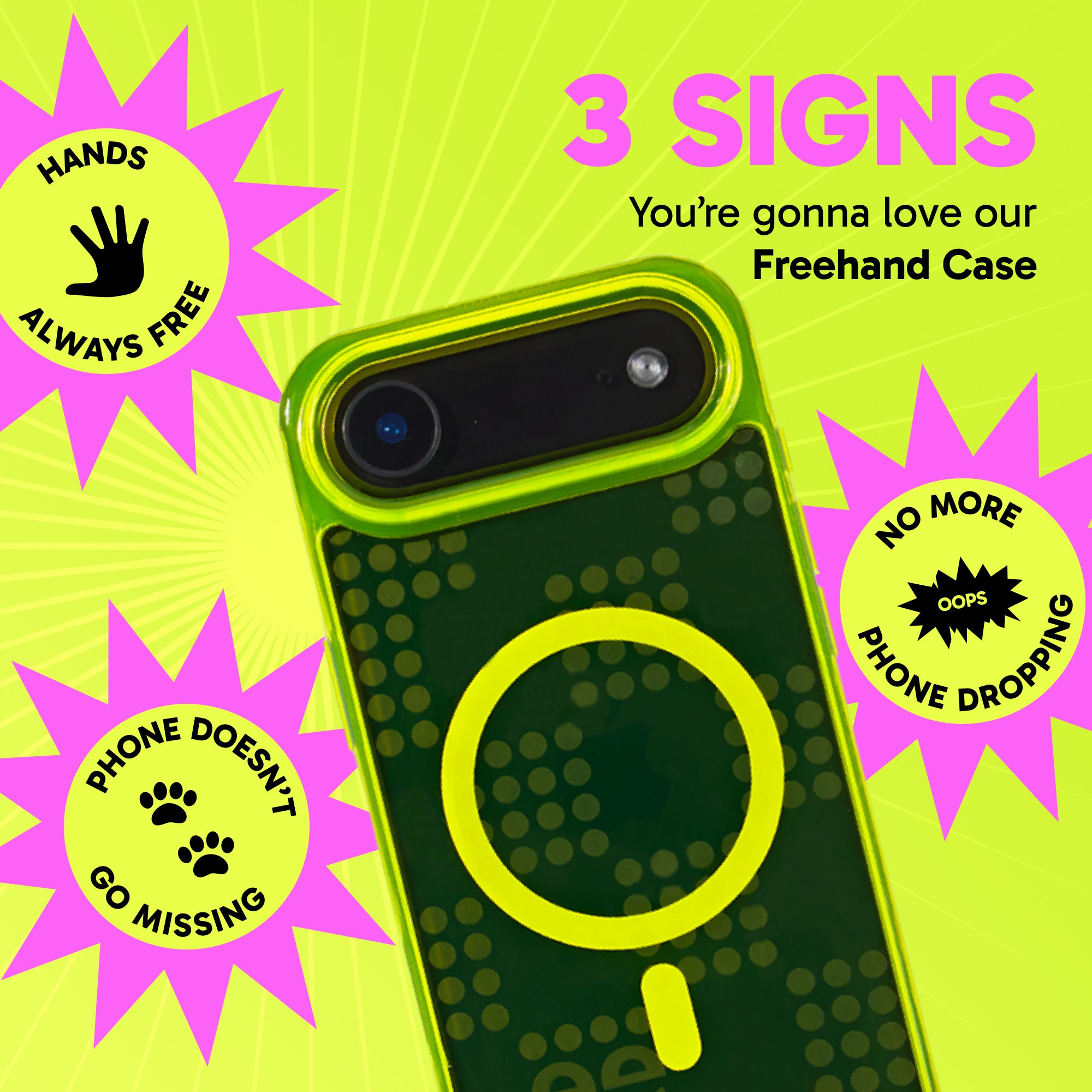 Freehand Case for iPhone 17 Air -  MagSafe & Shockproof Protection w EZ Hook