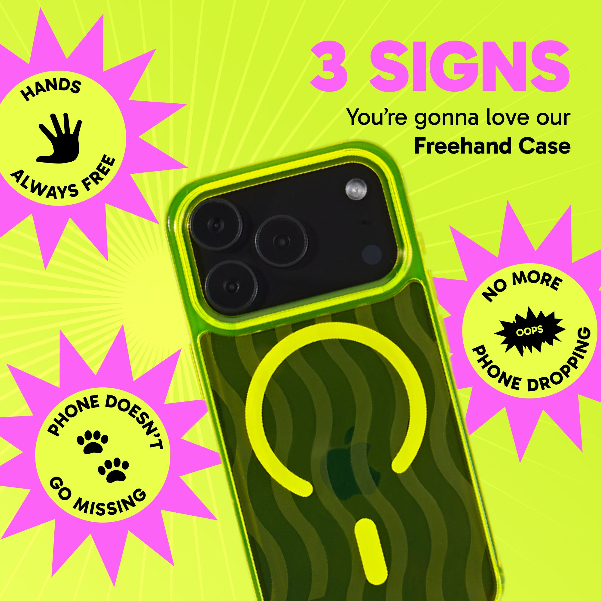 Freehand Case for iPhone 17 Pro -  MagSafe & Shockproof Protection w EZ Hook