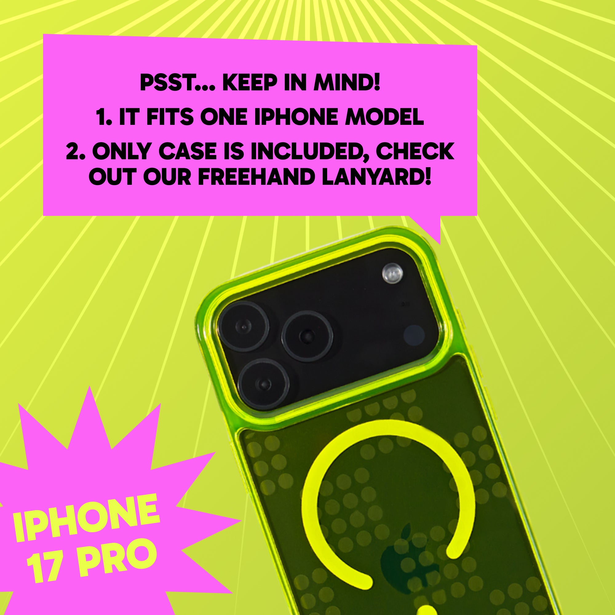 Freehand Case for iPhone 17 Pro -  MagSafe & Shockproof Protection w EZ Hook