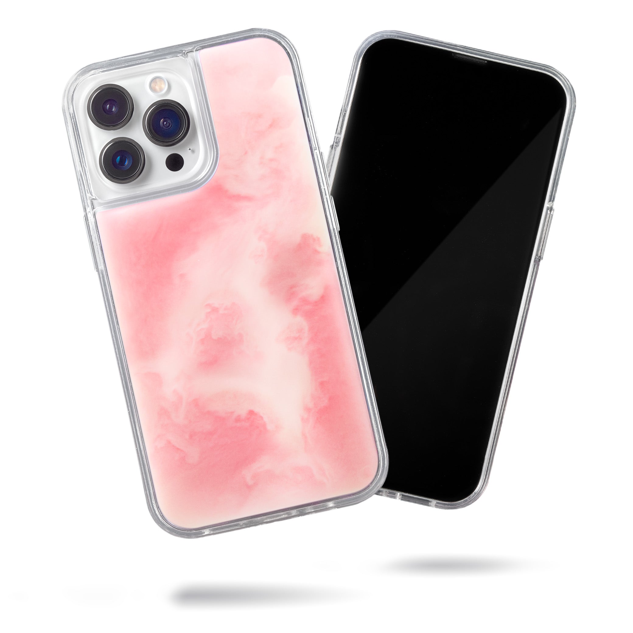Neon Sand Case for iPhone 14 Pro Max - Pink Peach n Sand