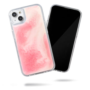 Neon Sand Case for iPhone 14 plus - Pink Peach n Sand