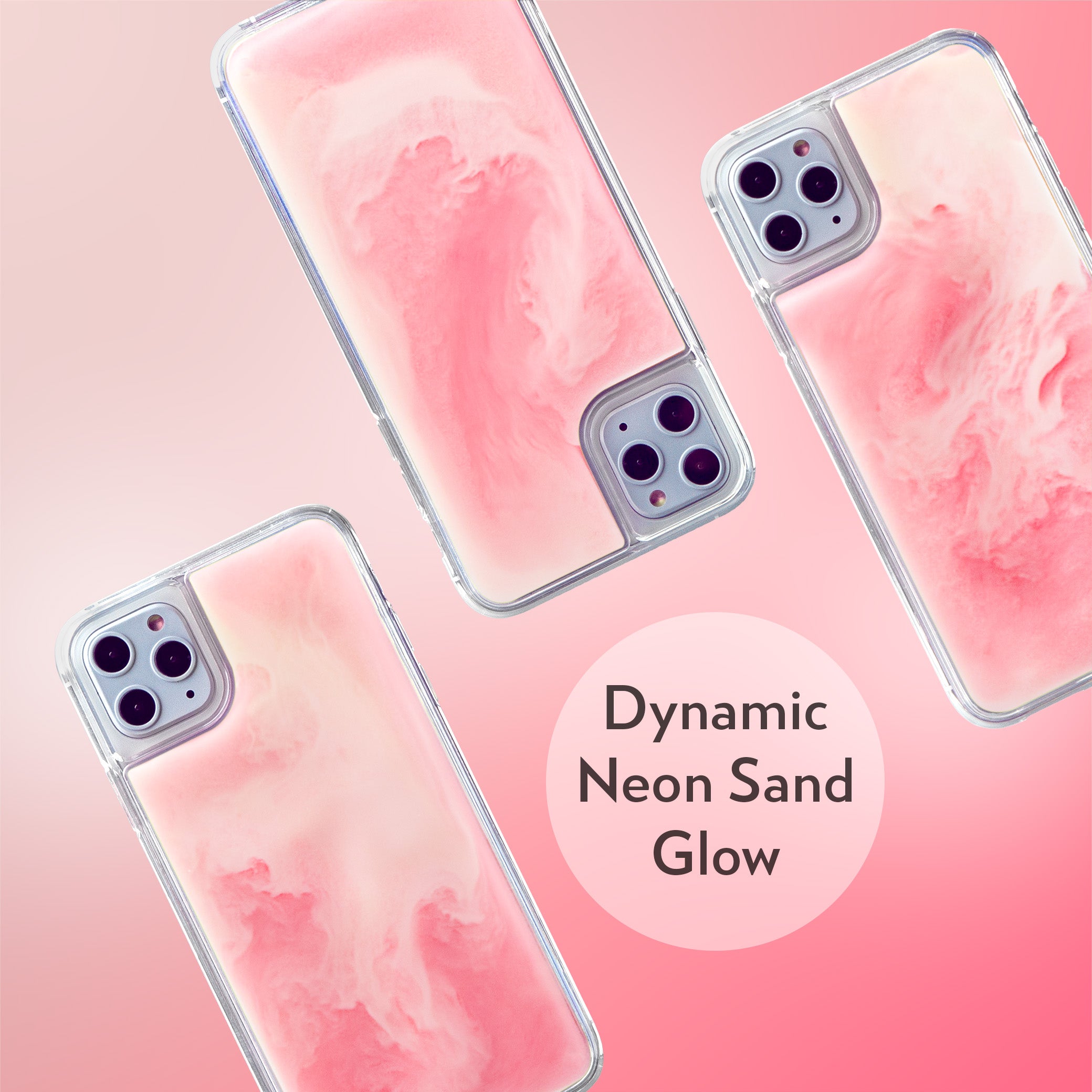 Neon Sand Case for iPhone 11 Pro Max - Pink Peach n Sand