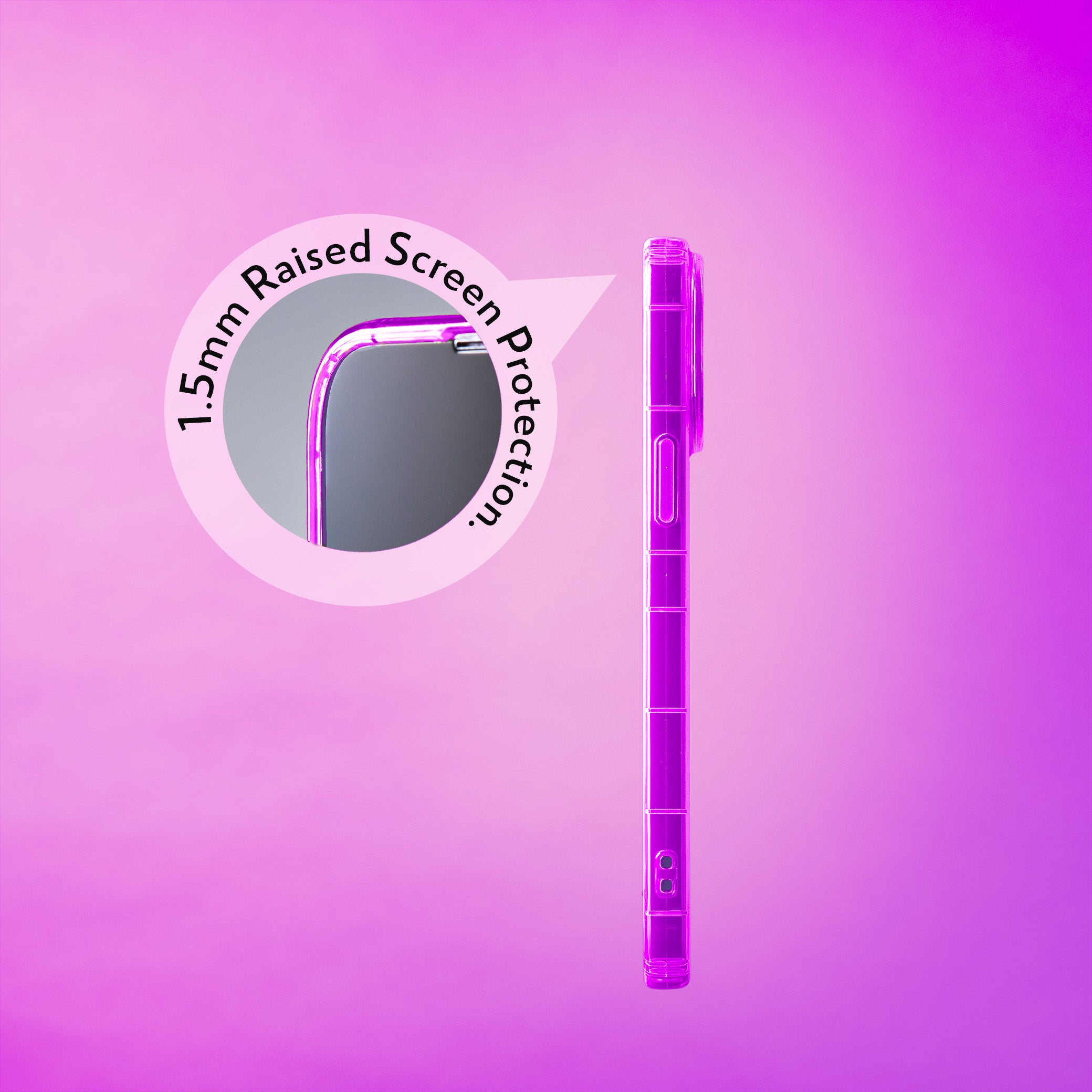 Highlighter Case for iPhone 14 Pro Max - Saturated Vivid Purple