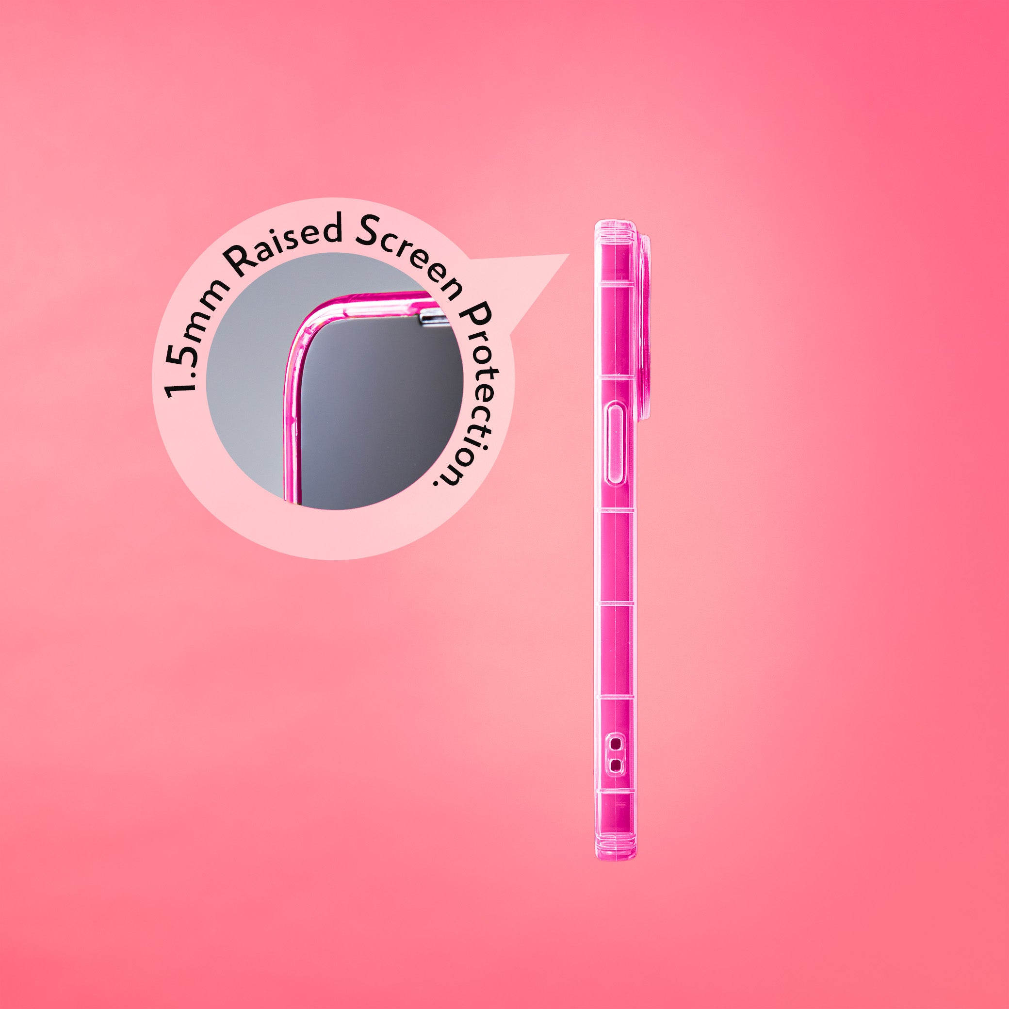 Highlighter Case for iPhone 14 Pro - Eye-Catching Hot Pink