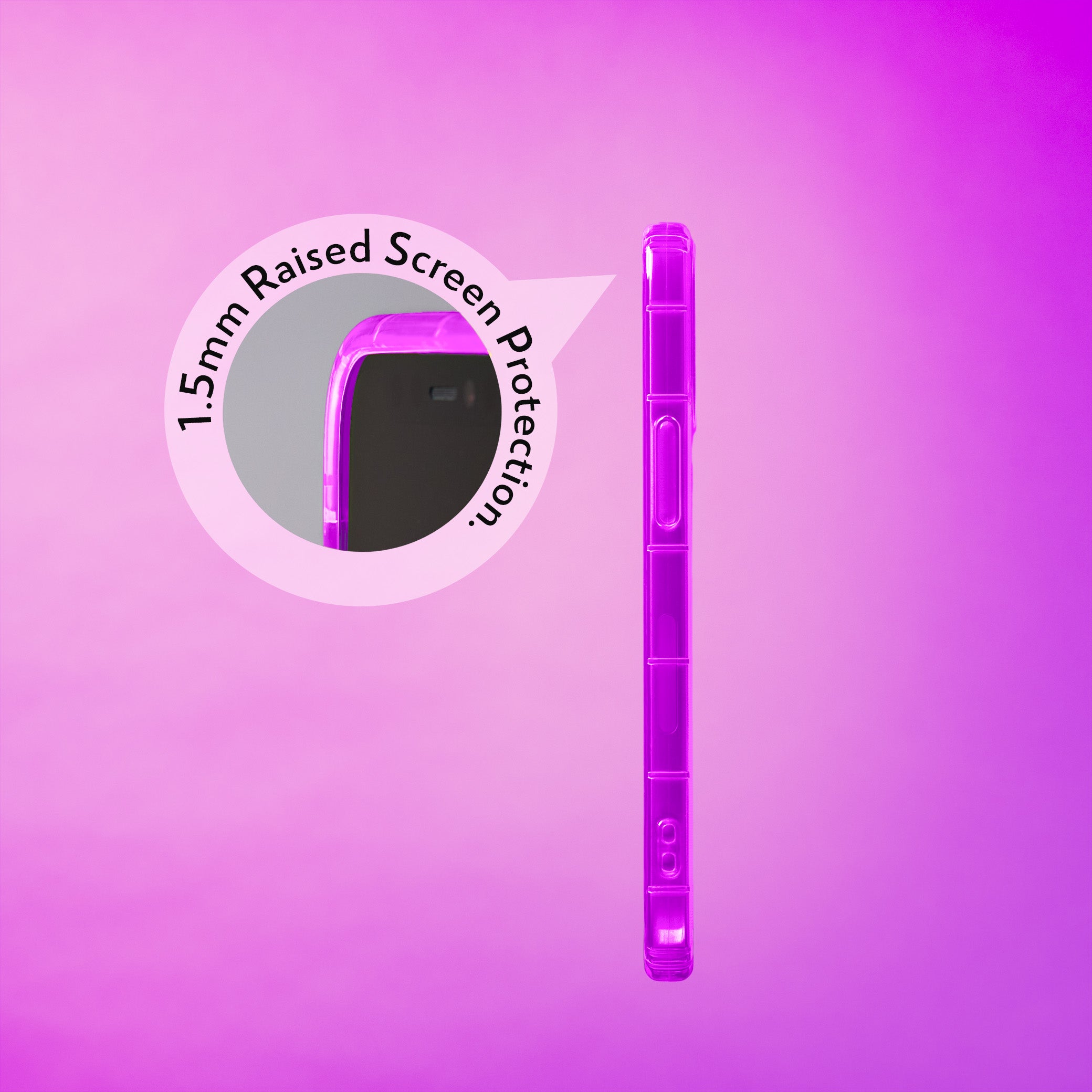 Highlighter Case for iPhone 12 and 12 Pro - Saturated Vivid Purple