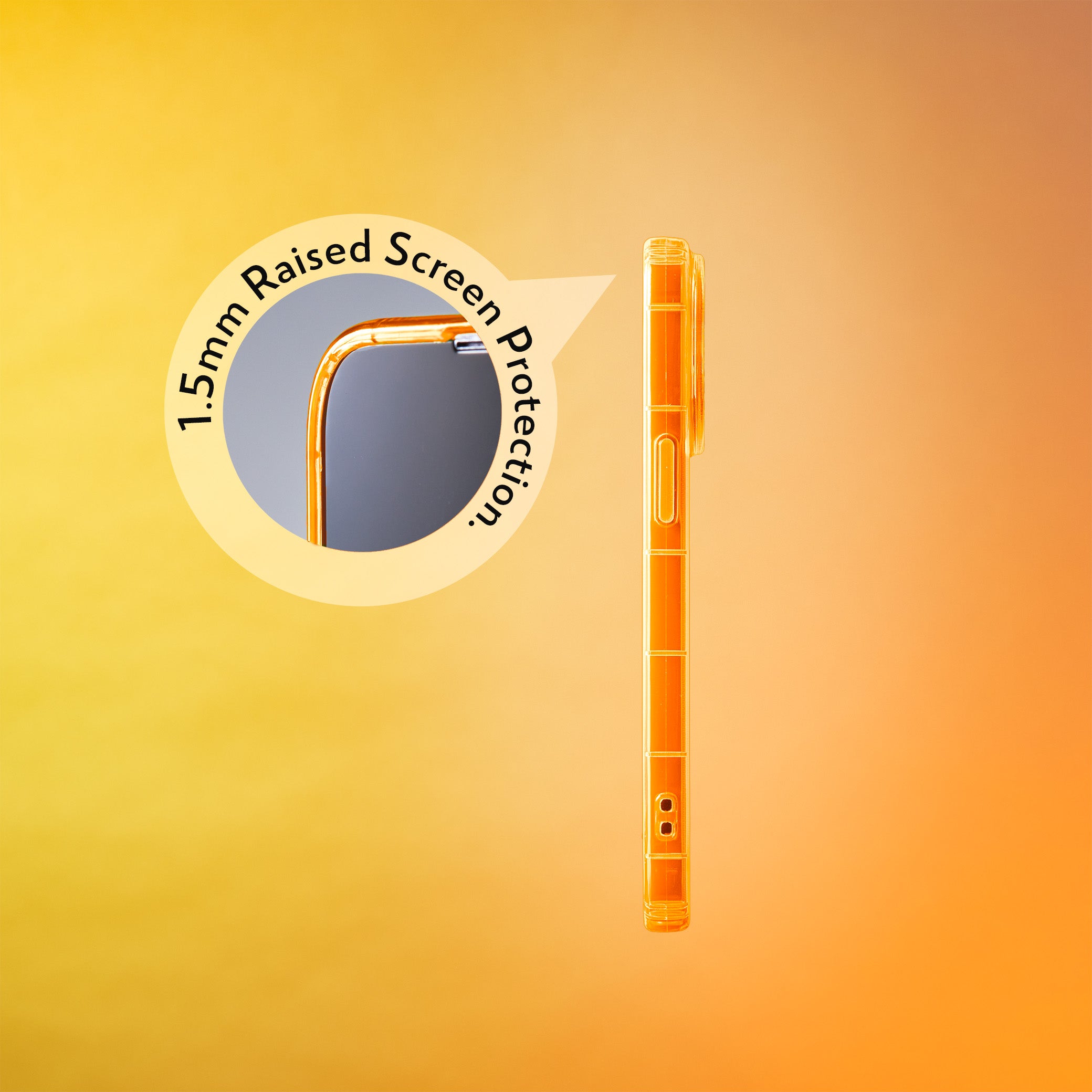 Highlighter Case for iPhone 14 Pro - Intense Bright Orange
