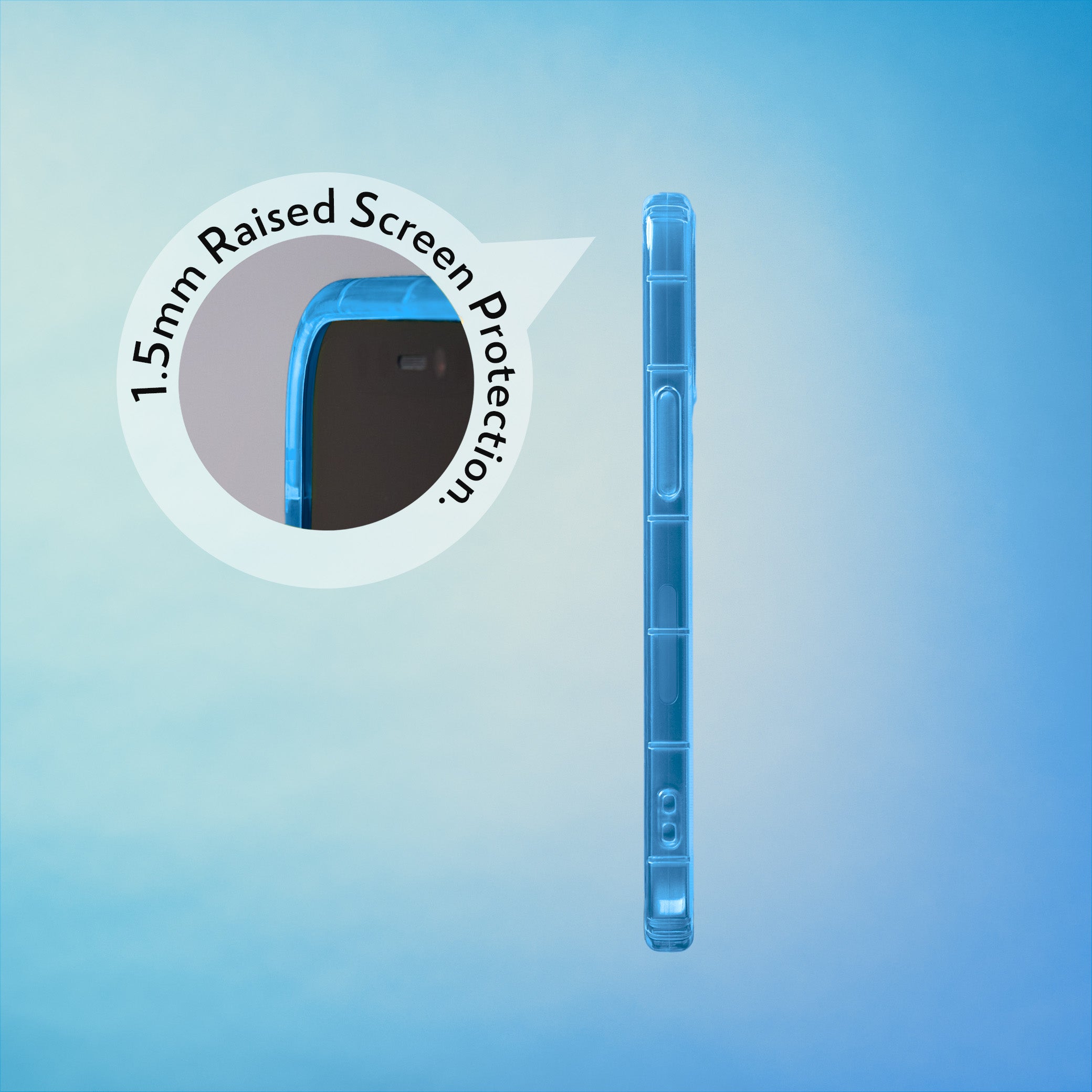 Highlighter Case for iPhone 12 and 12 Pro - Elevated Azure Blue
