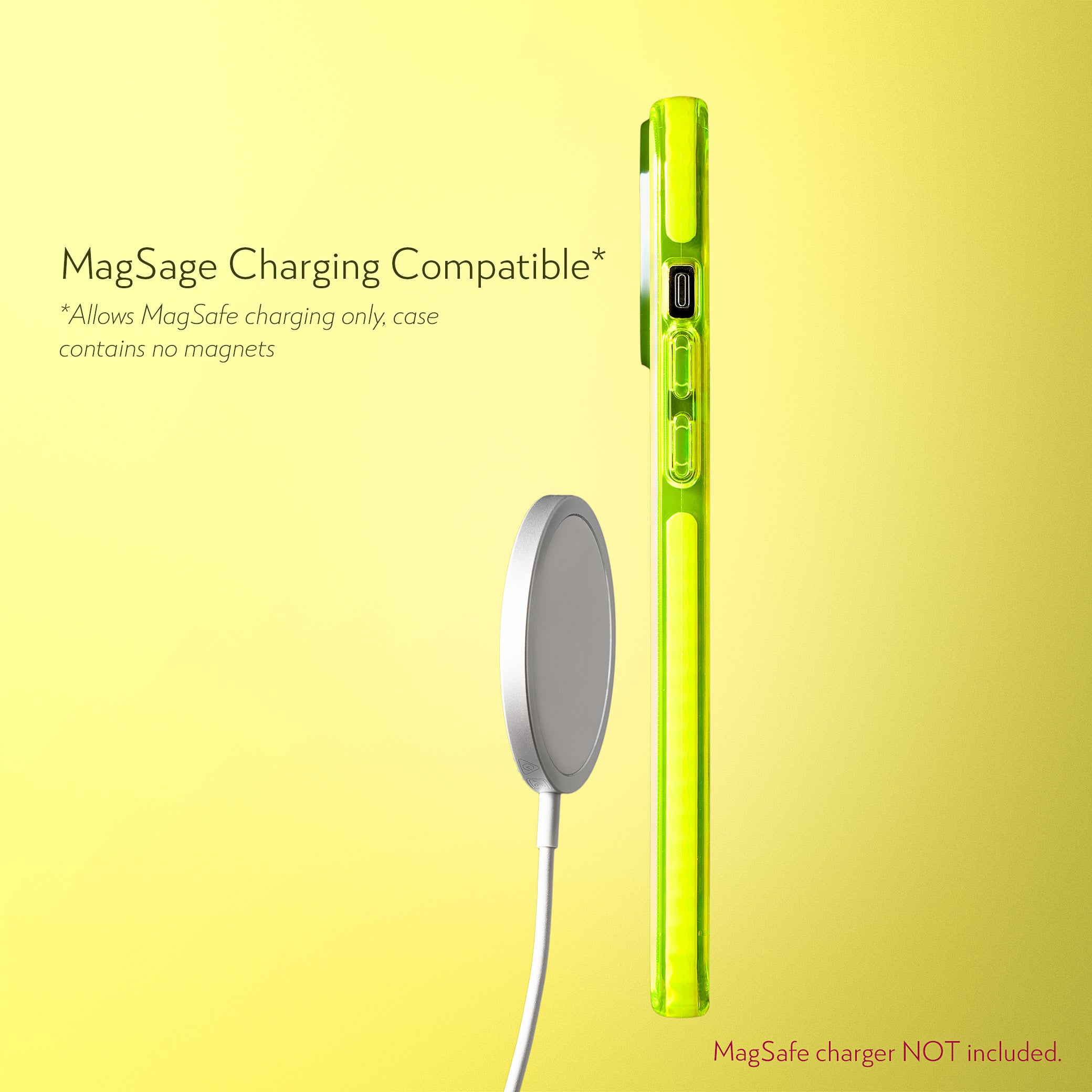 Highlighter Case for iPhone 13 Pro Max - Conspicuous Neon Yellow