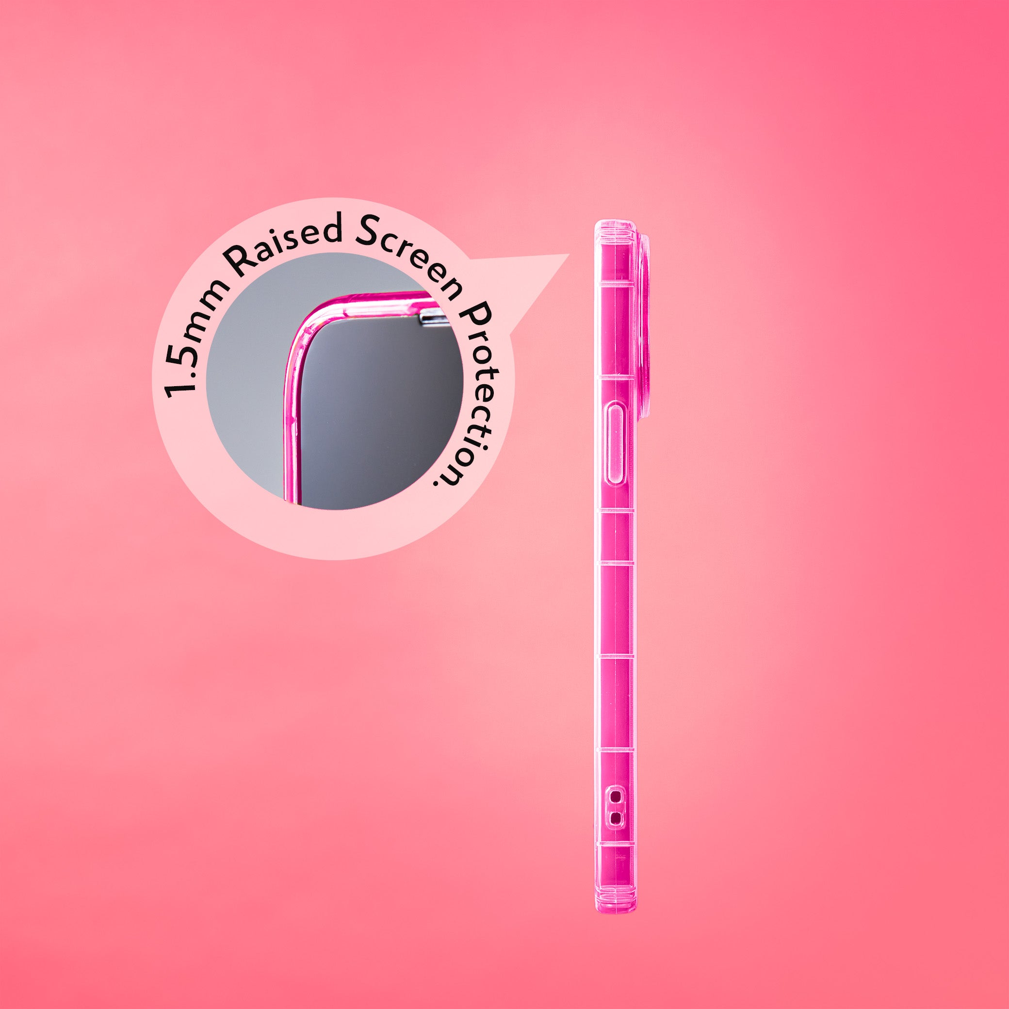Highlighter Case for iPhone 14 Pro Max - Eye-Catching Hot Pink