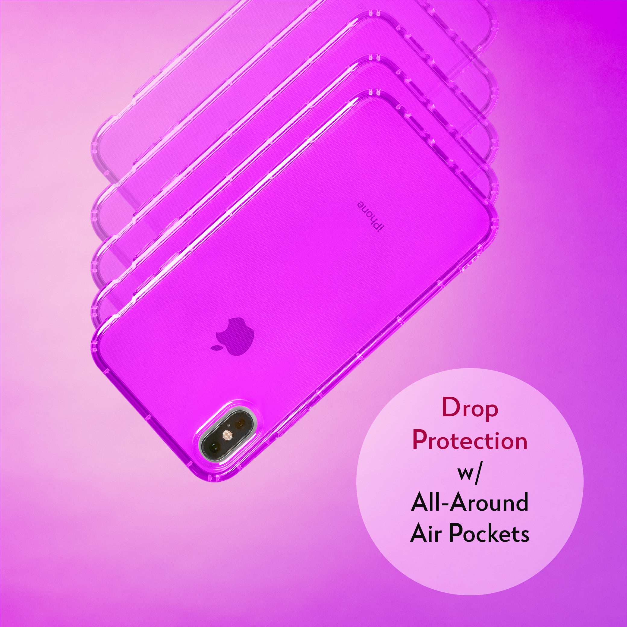 Highlighter Case for iPhone Xs Max - Saturated Vivid Purple