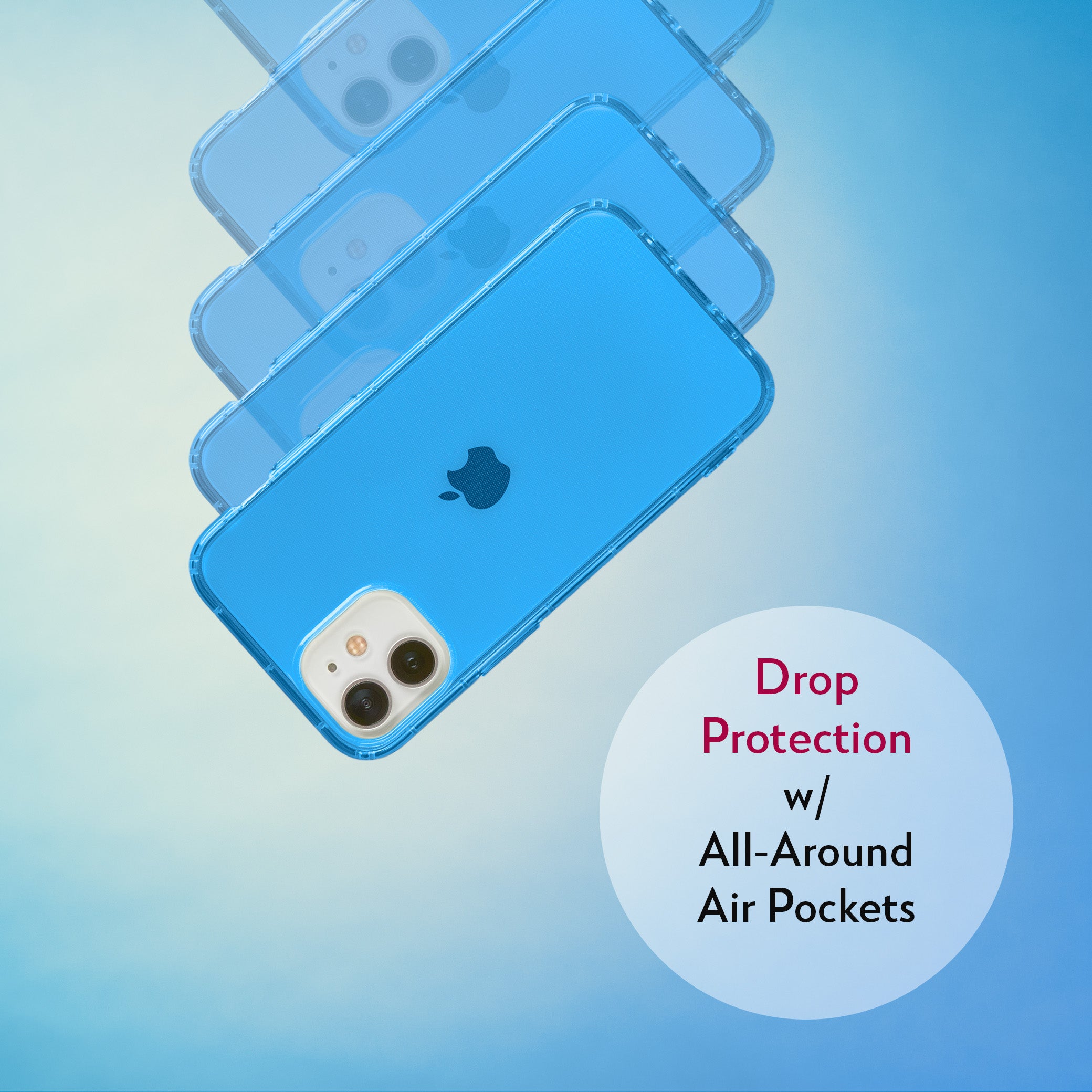Highlighter Case for iPhone 12 and 12 Pro - Elevated Azure Blue
