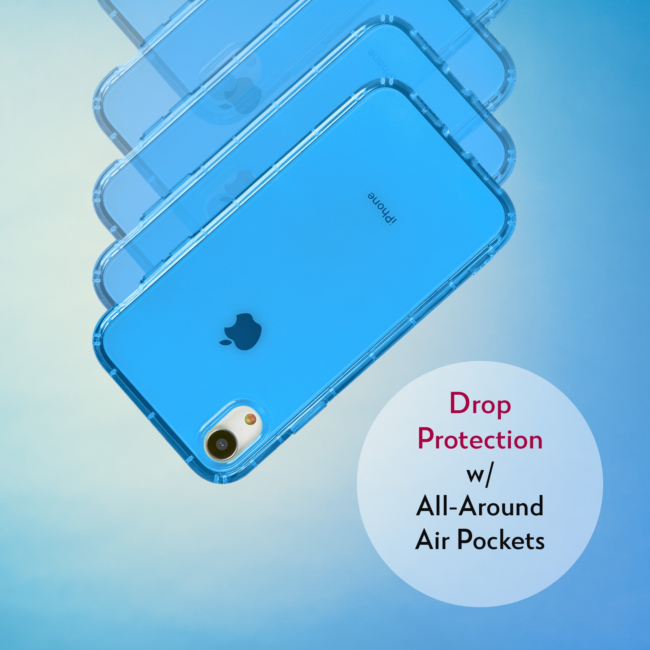 Highlighter Case for iPhone XR - Elevated Azure Blue