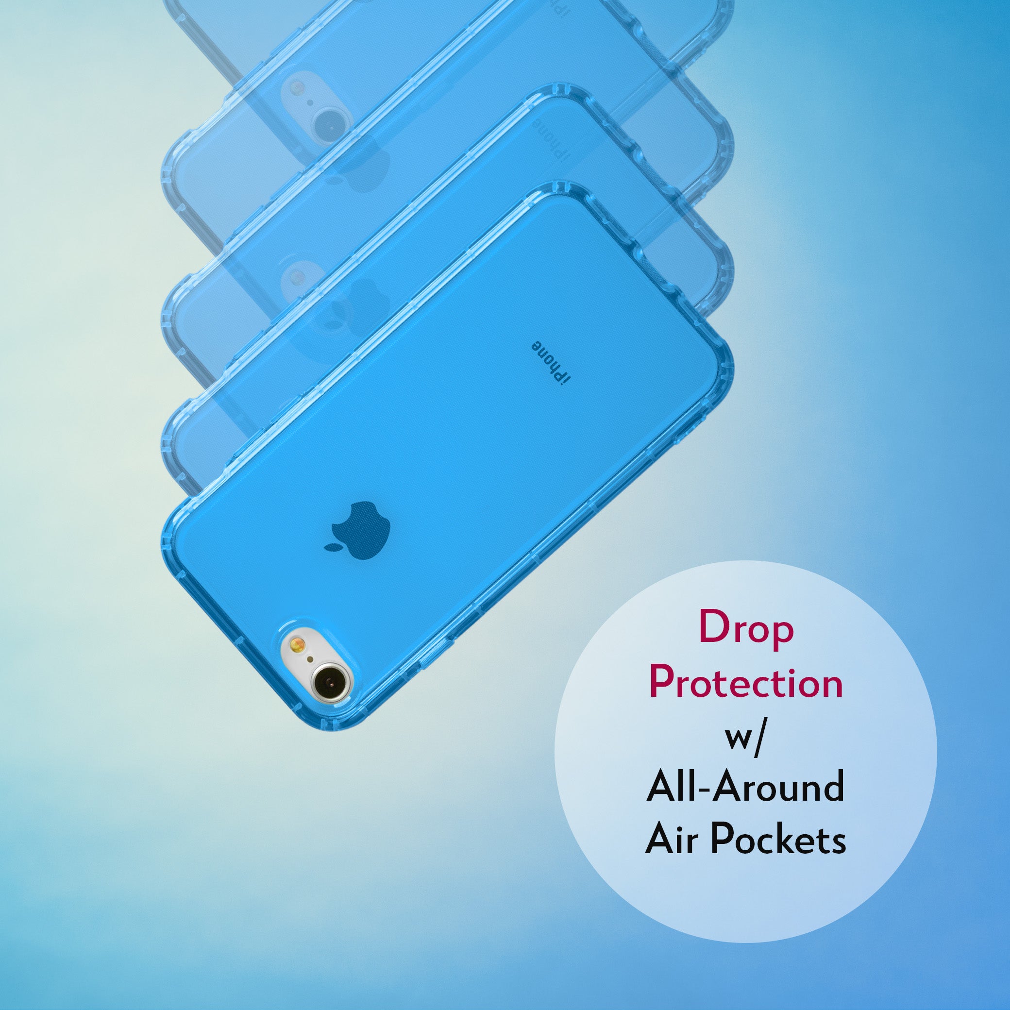 Highlighter Case for iPhone SE, iPhone 8 & iPhone 7 - Elevated Azure Blue