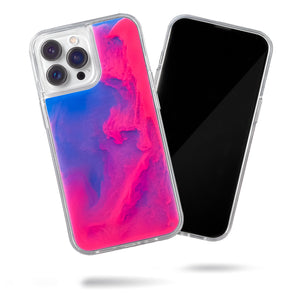 Neon Sand Case for iPhone 13 Pro Max - Blueberry and Pink Glow
