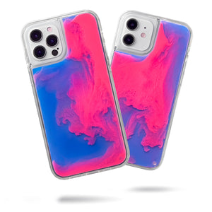 Neon Sand iPhone 12 & 12 Pro Case - Blueberry and Pink Glow