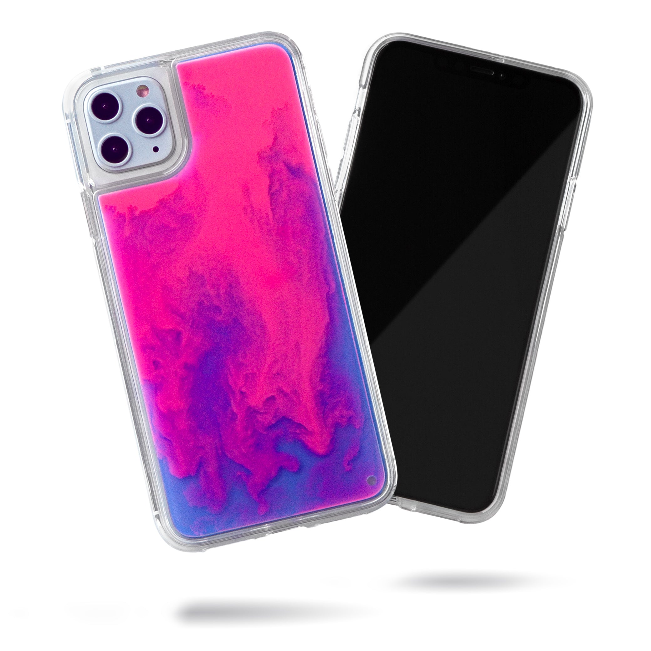 Neon Sand iPhone 11 Pro Max Case - Blueberry and Pink Glow