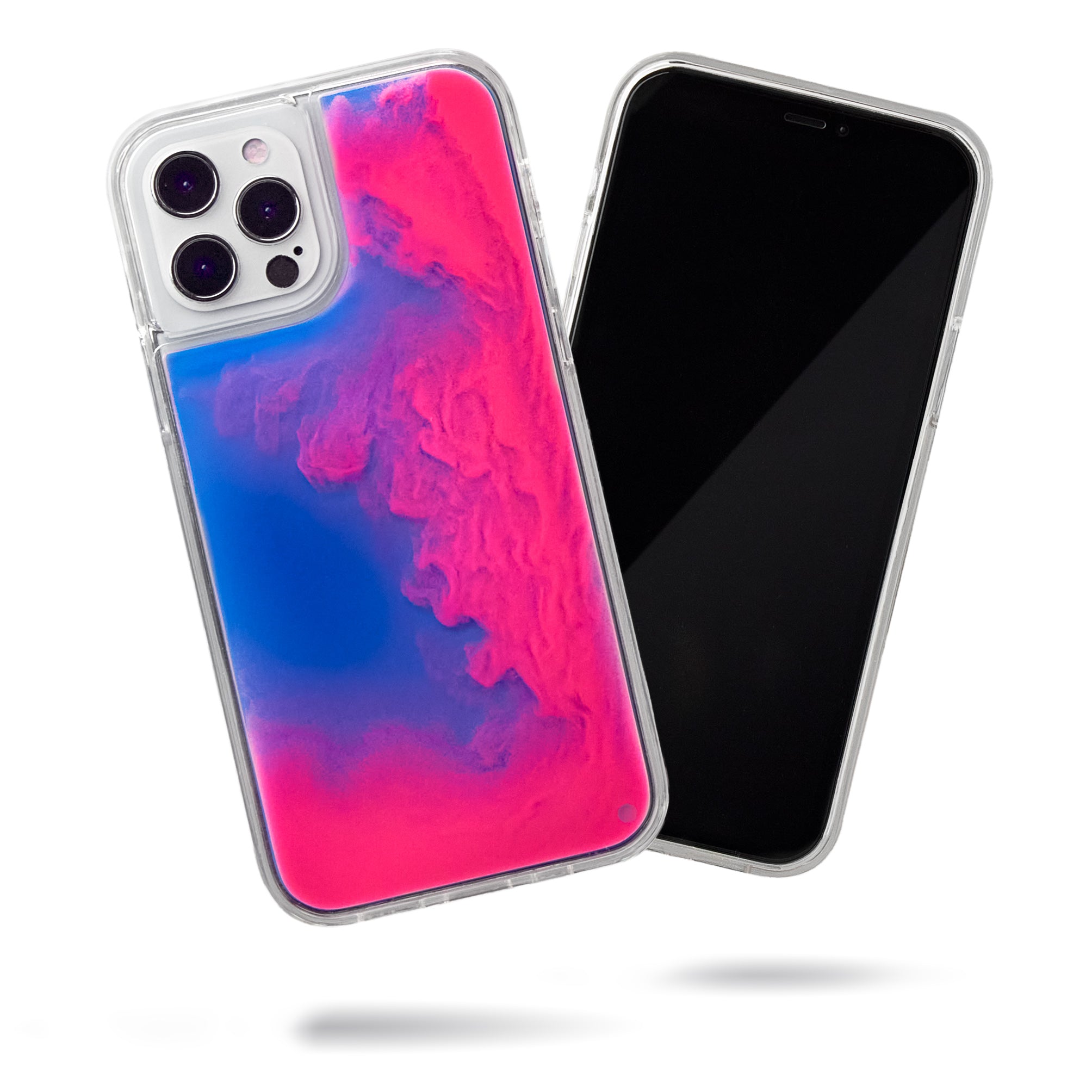 Neon Sand iPhone 12 Pro Max Case - Blueberry and Pink Glow