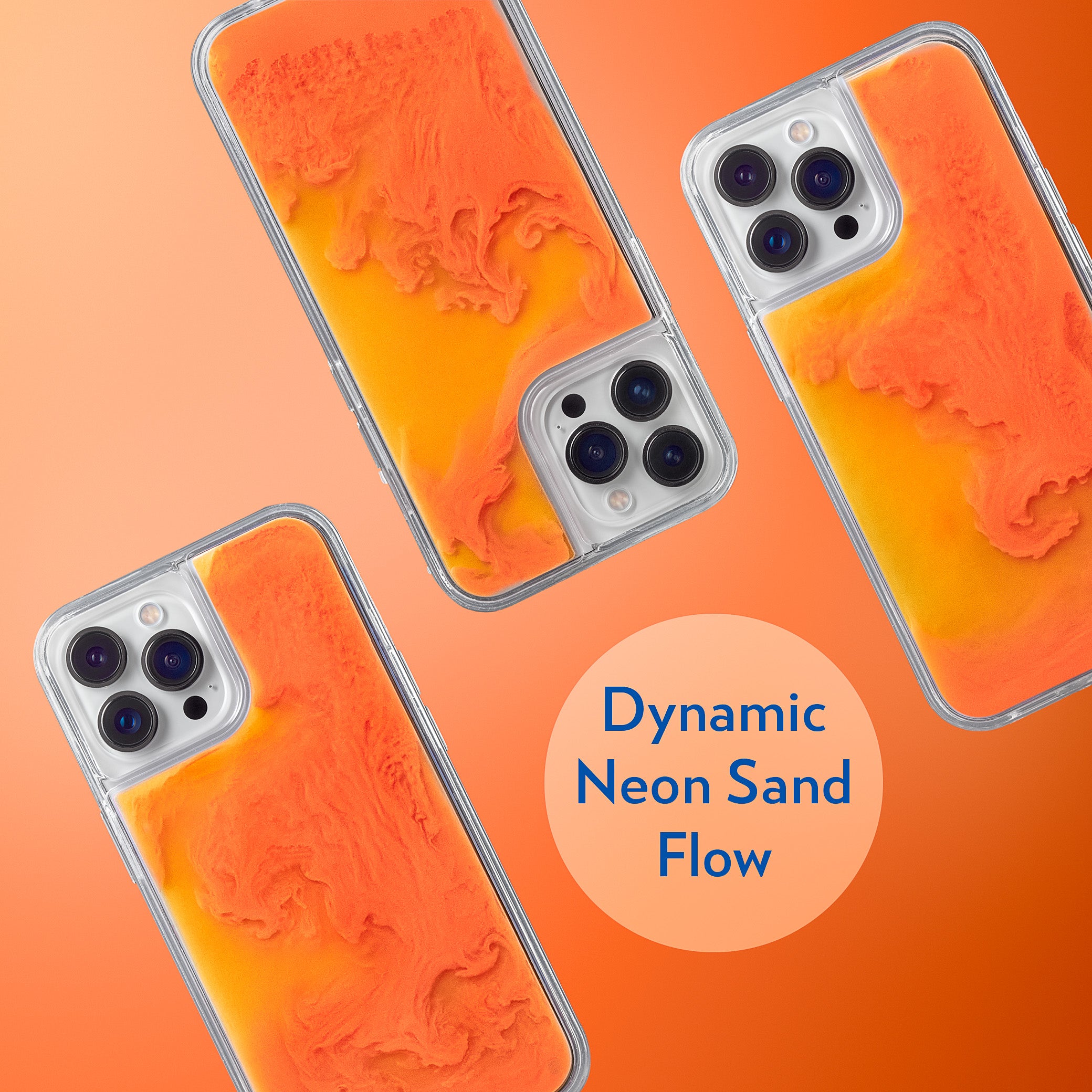 Neon Sand Case for iPhone 13 Pro Max - Orange Soda