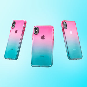 Barrier Case for iPhone Xs & iPhone X - Blue n Pink Gradient Sunset
