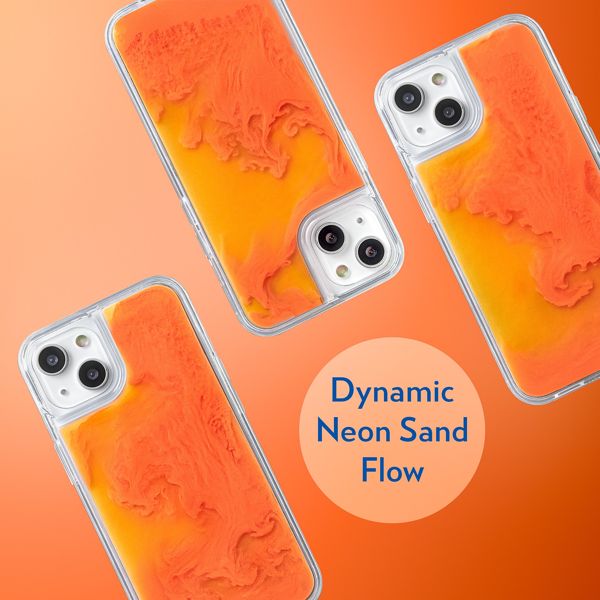 Neon Sand Case for iPhone 13 - Orange Soda
