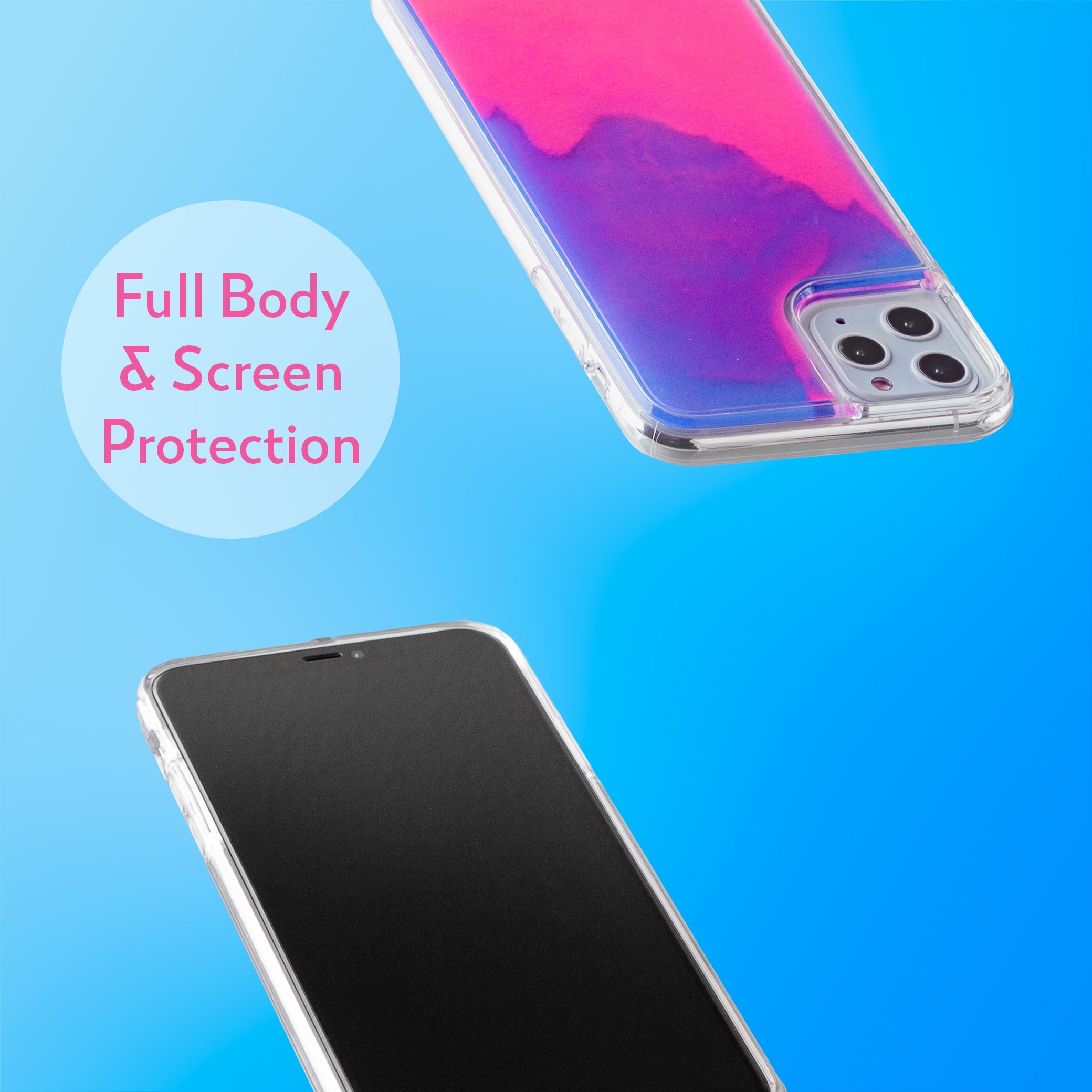 Neon Sand iPhone 11 Pro Max Case - Blueberry and Pink Glow
