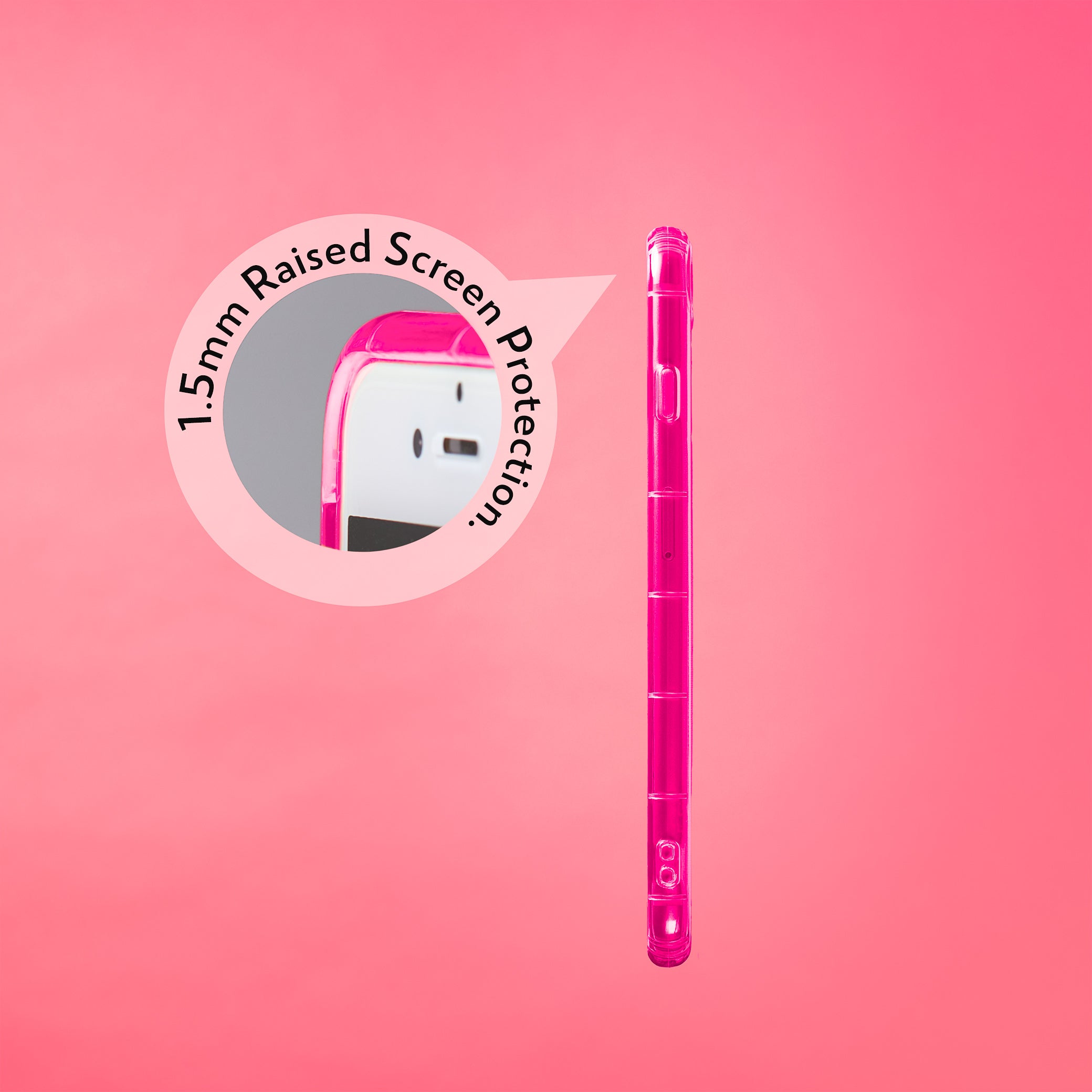 Highlighter Case for iPhone 8 Plus & iPhone 7 Plus - Eye-Catching Hot Pink