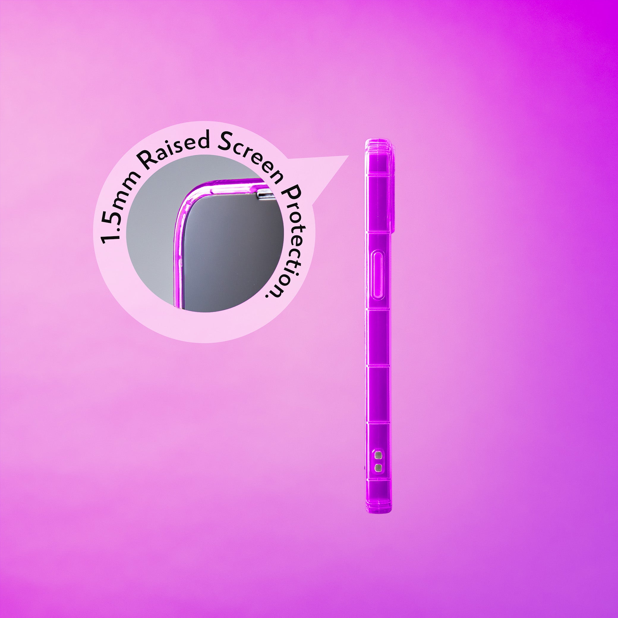 Highlighter Case for iPhone 13 Mini - Saturated Vivid Purple