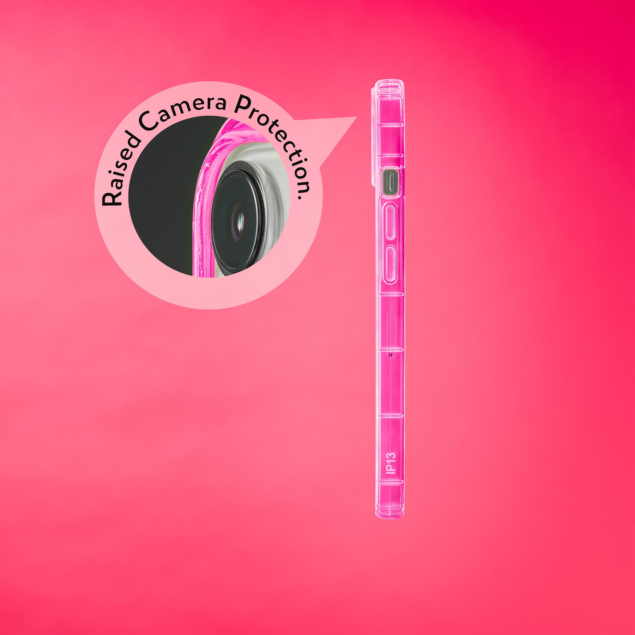 Highlighter Case for iPhone 13 - Eye-Catching Hot Pink