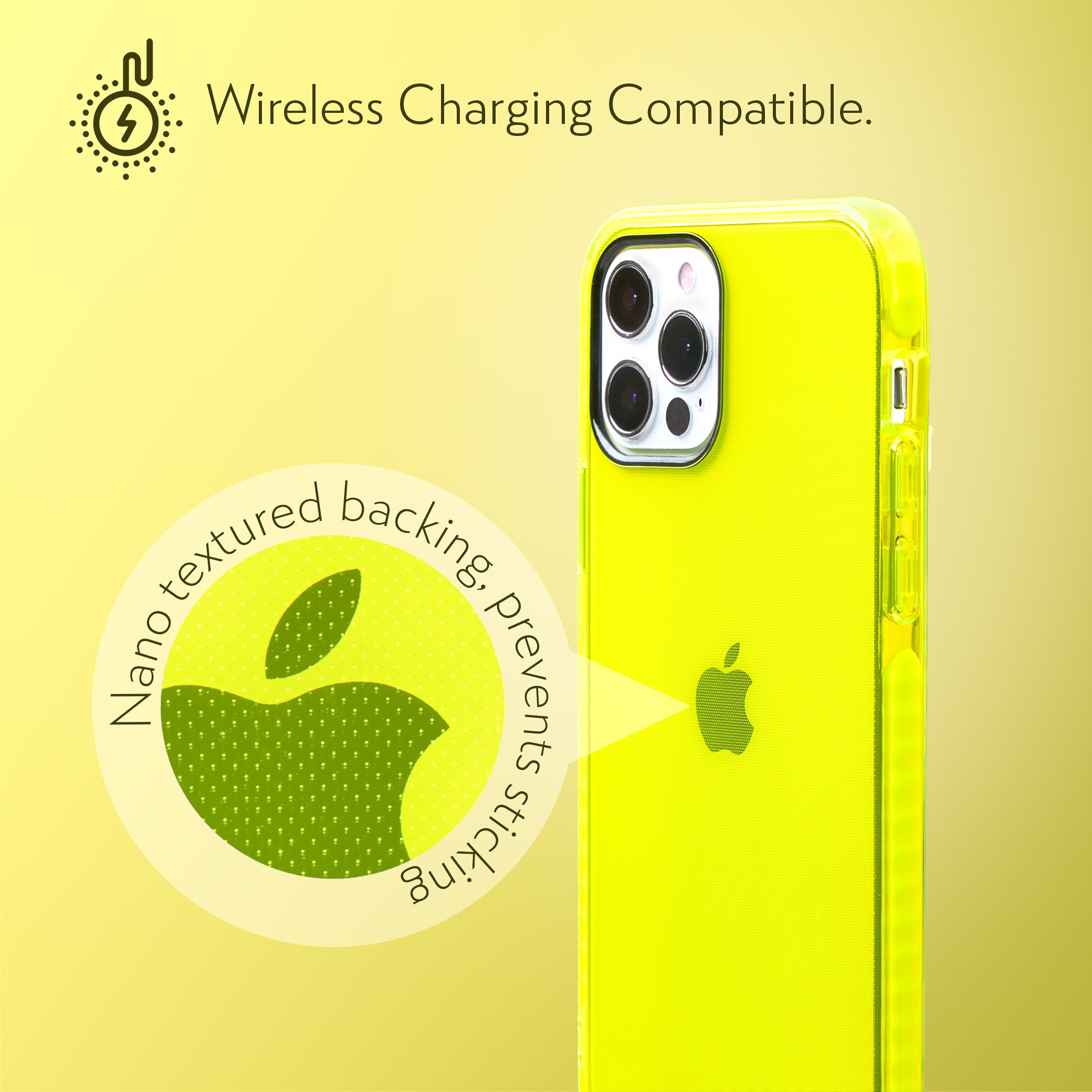 Neon Sand iPhone 12 and 12 Pro Case - Hi Energy Neon Yellow