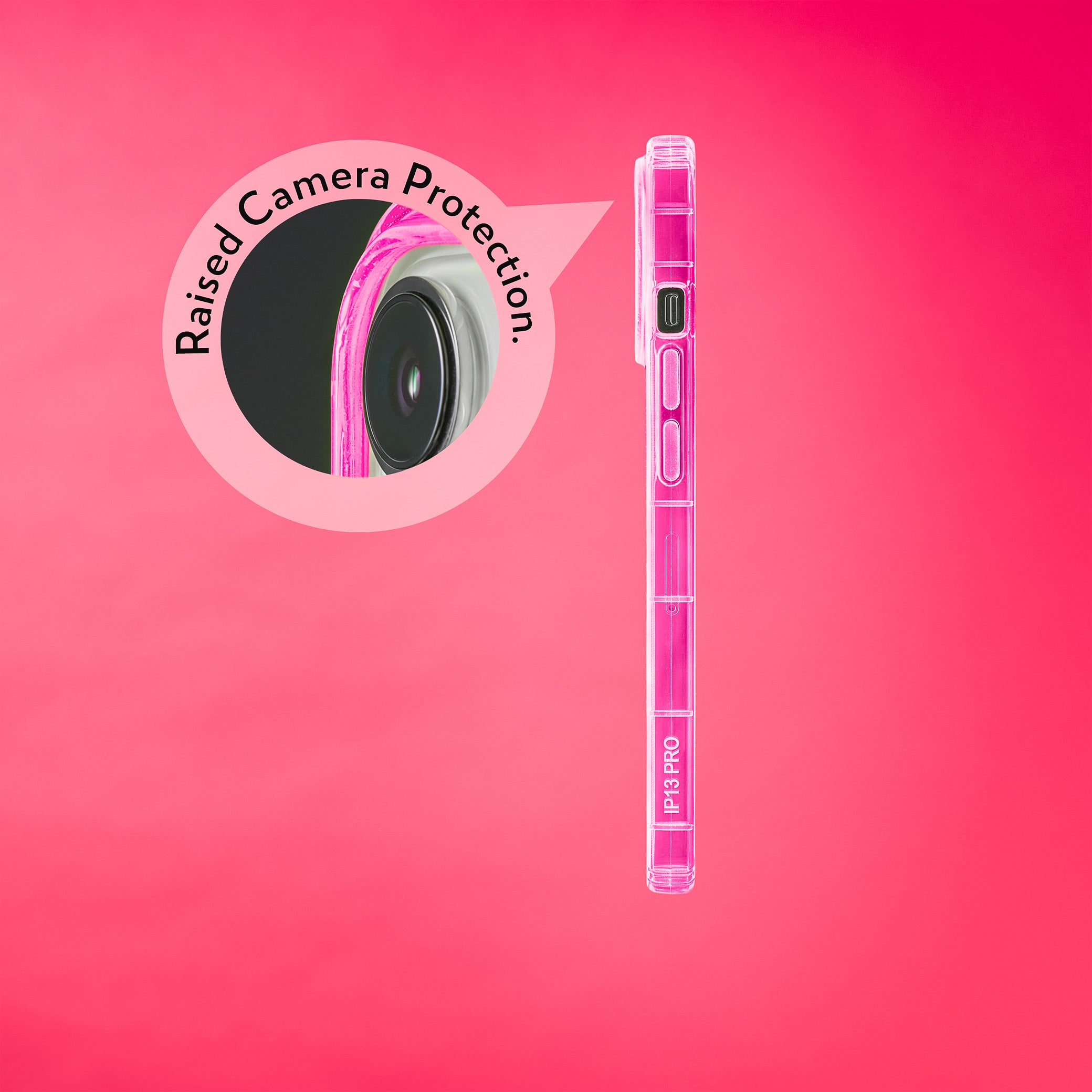 Highlighter Case for iPhone 13 Pro - Eye-Catching Hot Pink