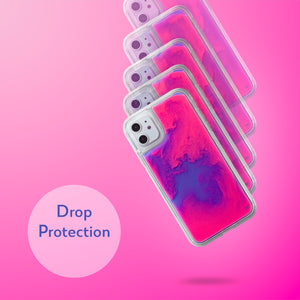 Neon Sand iPhone 11 Case - Blueberry and Pink Glow