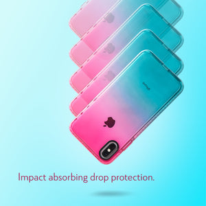 Barrier Case for iPhone Xs & iPhone X - Blue n Pink Gradient Sunset