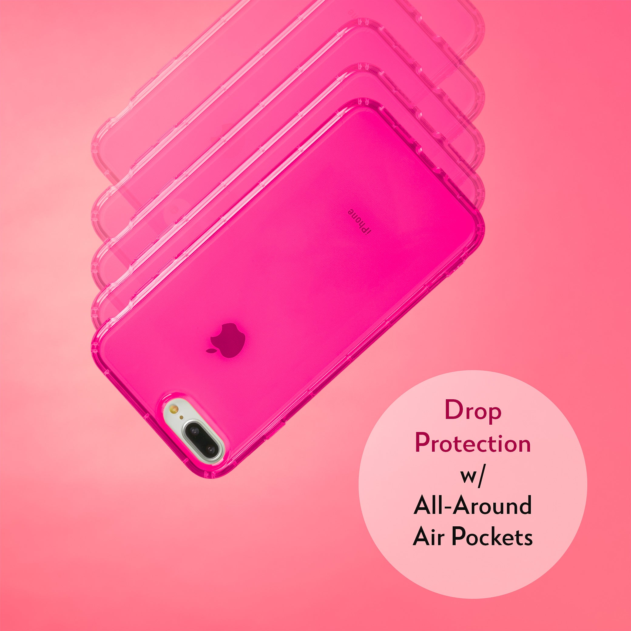 Highlighter Case for iPhone 8 Plus & iPhone 7 Plus - Eye-Catching Hot Pink