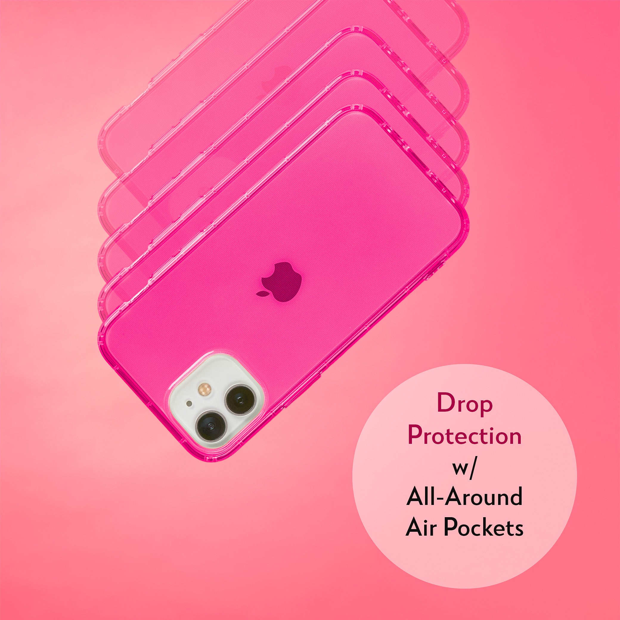 Highlighter Case for iPhone 12 & iPhone 12 Pro - Eye-Catching Hot Pink