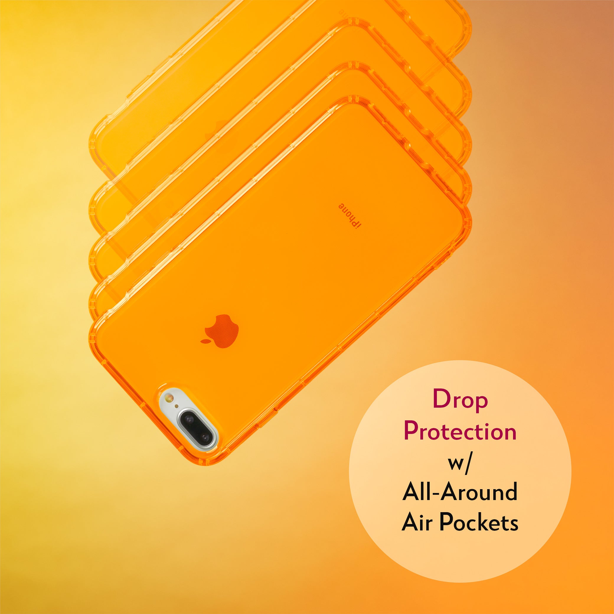 Highlighter Case for iPhone 8 Plus & iPhone 7 Plus - Intense Bright Orange